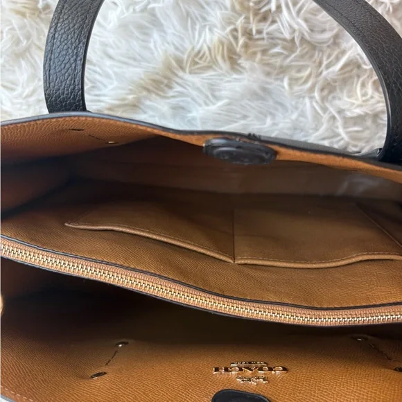 Coach Charlie Carryall Black Pebbled Leather Tote | 25137 | Hangtag | GUC - Picture 13 of 16